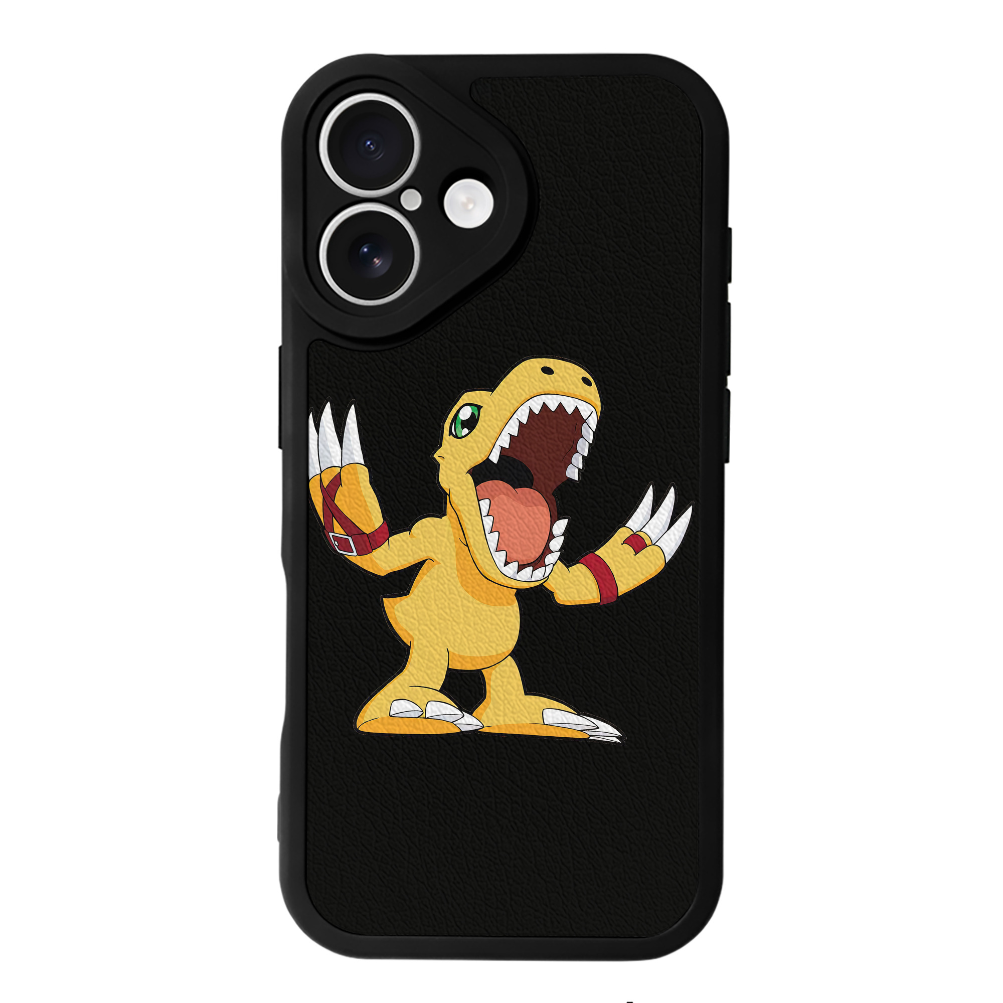 （画像用） Digimon デジタルモンスター/デジモン 【iPhone 16シリーズ対応】シリコンスマホケース（レザー調） 材質：シリコン
